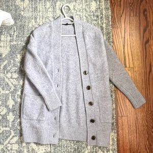 Ann Taylor Purple/Grey Long Cardigan
